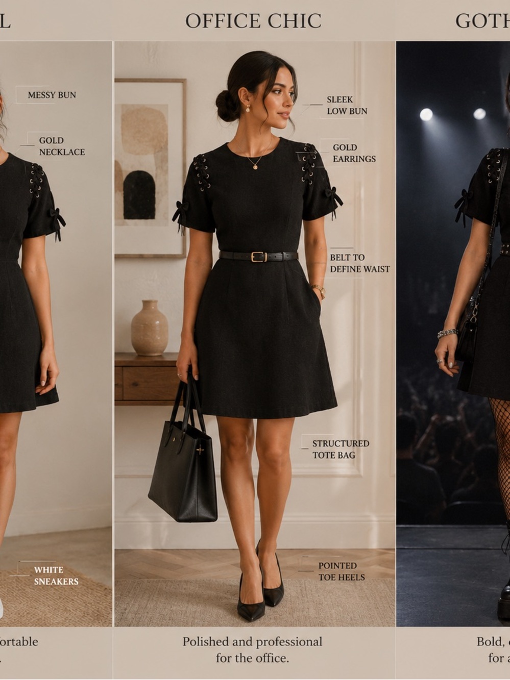 Sandro Black Lace-Up Sleeve A-Line Mini Dress